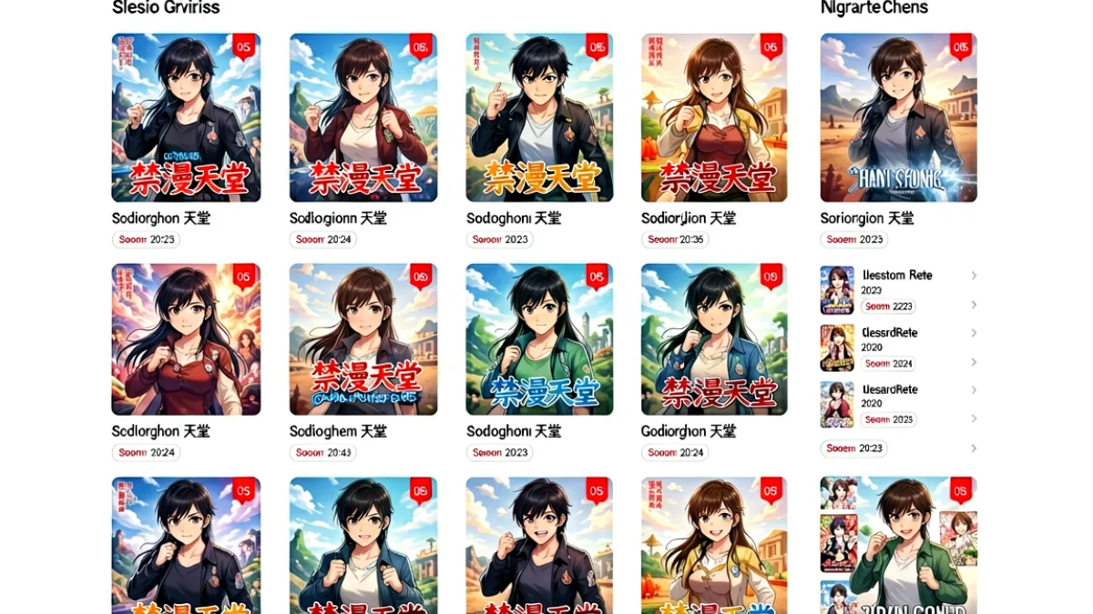禁漫天堂网页版主界面截图展示漫画分类导航栏与推荐区域整体布局